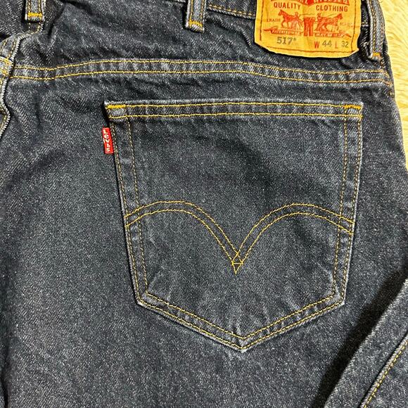 Levi's 517 Boot Cut Denim Jeans Sz 44x32 - Picture 5 of 7